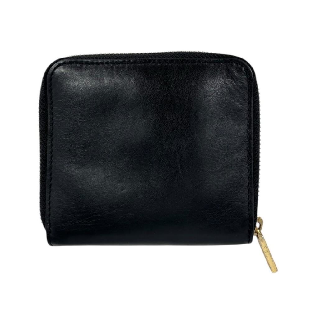 Cuyana Black Leather Zip Wallet